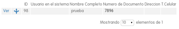 informacion usuario